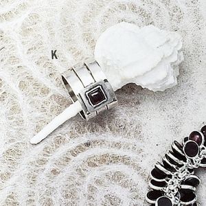 Silpada Sterling Silver Garnet Stacking Rings R0949